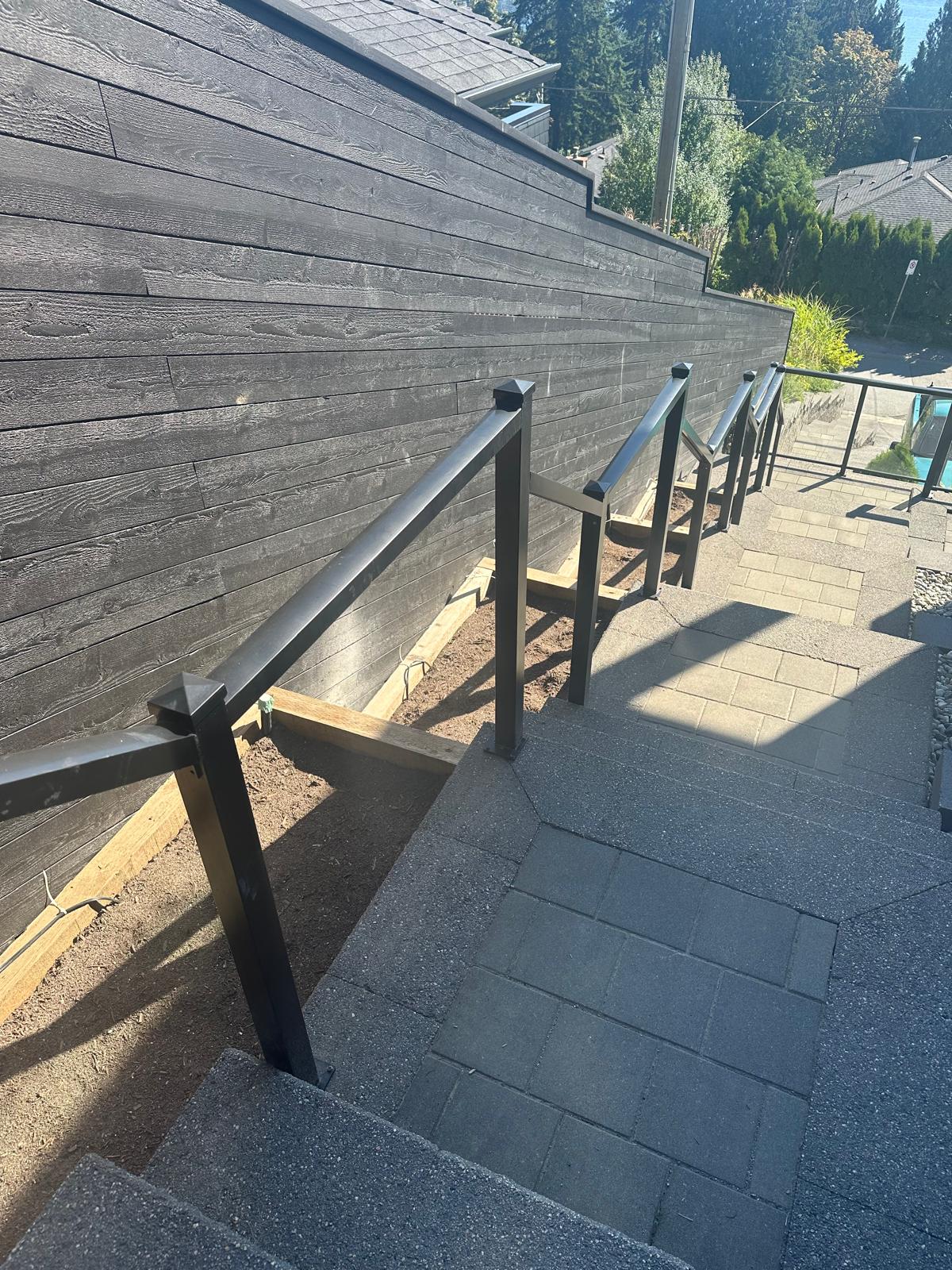 Paver staircase installation in Metro Vancouver